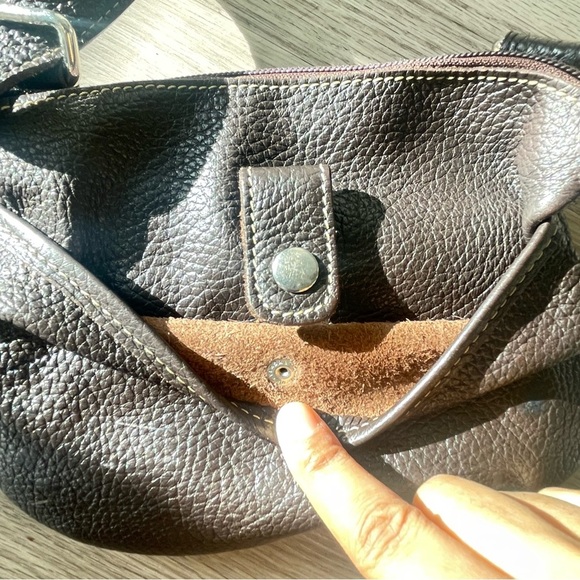 ROOTS 73 BROWN LEATHER CROSSBODY BAG PRELOVED - Picture 9 of 17